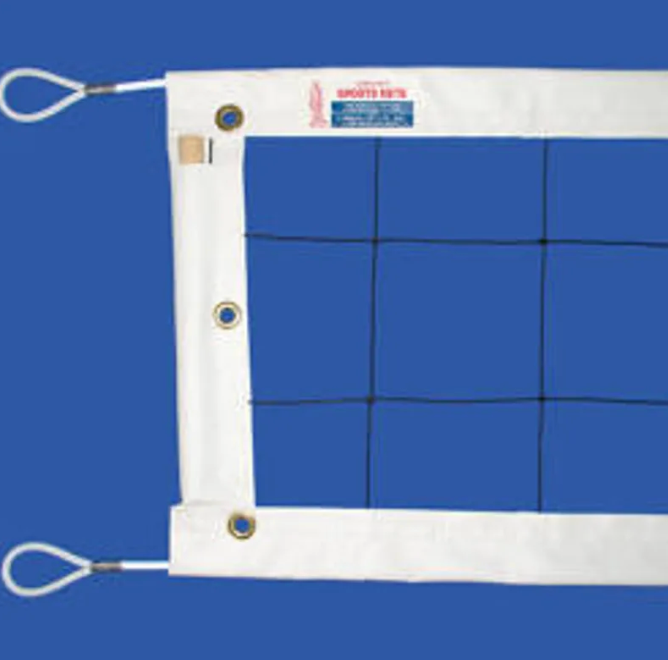 Power Volleyball Net 32' x 3' #24 Nylon, Cable Top, Poly Rope Bottom