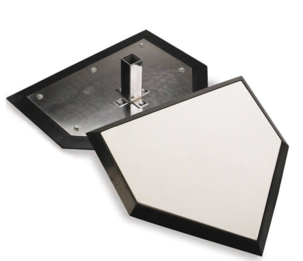 Stake Down Home Plate with Universal Stanchion